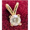 Image 2 : 14K YELLOW GOLD NATURAL DIAMOND 0.11CT PENDANT