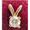 Image 3 : 14K YELLOW GOLD NATURAL DIAMOND 0.11CT PENDANT