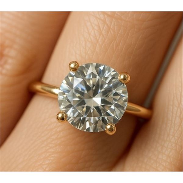 10K YELLOW GOLD 1.3G LAB DIAMOND 0.7CT RING SIZE 6