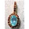 SILVER APATITE 1CT & GARNET 1CT PENDANT
