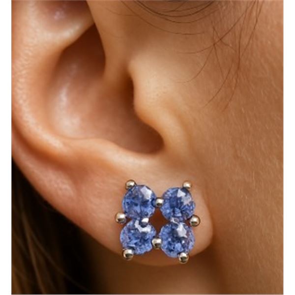 SILVER TANZANITE 0.5CT EARRINGS
