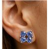 SILVER TANZANITE 0.5CT EARRINGS