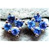 Image 2 : SILVER TANZANITE 0.5CT EARRINGS