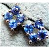 Image 3 : SILVER TANZANITE 0.5CT EARRINGS