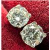 Image 4 : 14K WHITE GOLD LAB DIAMOND 0.42CT EARRINGS