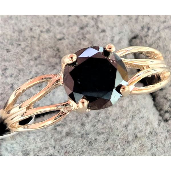 10K YELLOW GOLD 1.49G BLACK DIAMOND 0.6CT RING