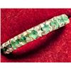Image 2 : SILVER GENUINE EMERALD FULL ETERNITY RING