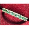 Image 3 : SILVER GENUINE EMERALD FULL ETERNITY RING