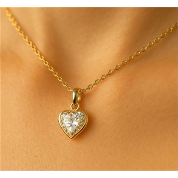 10K YELLOW GOLD LAB DIAMOND 1.2CT PENDANT