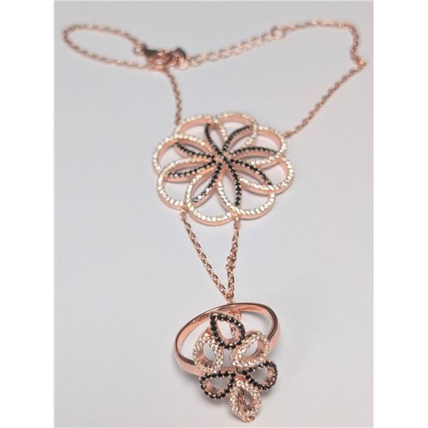 SILVER 12.64G CZ RING BRACELET