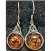 Image 2 : SILVER AMBER EARRINGS