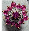 10K YELLOW GOLD 4.39G RUBY 1CT DIAMOND 0.03CT RING