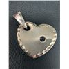 10K WHITE GOLD 2.3G HEART PENDANT