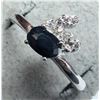 SILVER SAPPHIRE RING