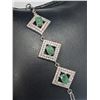 SILVER EMERALD 1.3CT 7-7.5" BRACELET
