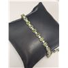 Image 3 : SILVER 14.19G PERIDOT 15.5CT & CZ 7.5" BRACELET