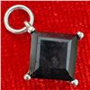 SILVER BLACK SPINEL(1.45CT) RHODIUM PLATED PENDANT