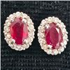 SILVER RUBY WHITE TOPAZ(0.85CT) RHODIUM PLATED