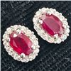 Image 2 : SILVER RUBY WHITE TOPAZ(0.85CT) RHODIUM PLATED