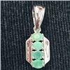 Image 5 : SILVER EMERALD (0.9CT) RHODIUM PLATED PENDANT