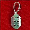 Image 6 : SILVER EMERALD (0.9CT) RHODIUM PLATED PENDANT