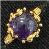 GOLD PLATED SILVER AMETHYST(3.6CT) GOLD RHODIUM