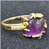 Image 3 : GOLD PLATED SILVER AMETHYST(3.6CT) GOLD RHODIUM
