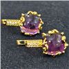 Image 3 : GOLD PLATED SILVER AMETHYST(6.3CT) GOLD RHODIUM