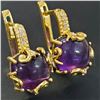 Image 4 : GOLD PLATED SILVER AMETHYST(6.3CT) GOLD RHODIUM