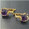 Image 5 : GOLD PLATED SILVER AMETHYST(6.3CT) GOLD RHODIUM