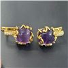 Image 6 : GOLD PLATED SILVER AMETHYST(6.3CT) GOLD RHODIUM