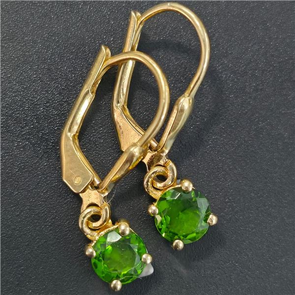 GOLD PLATED SILVER CROME TOURMALINE(0.9CT) GOLD