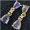 Image 5 : GOLD PLATED SILVER IOLITE(1.8CT)GOLD RHODIUM PLATED