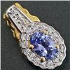 GOLD PLATED SILVER TANZANITE WHITE TOPAZ(0.45CT)