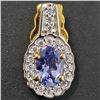 Image 2 : GOLD PLATED SILVER TANZANITE WHITE TOPAZ(0.45CT)