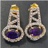 GOLD PLATED SILVER AMETHYST(2.1CT) GOLD RHODIUM