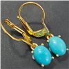 Image 2 : GOLD PLATED SILVER TURQUOISE SLEEPING BEAUTY