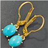 Image 3 : GOLD PLATED SILVER TURQUOISE SLEEPING BEAUTY