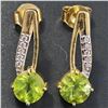 GOLD PLATED SILVER PERIDOT CZ(1.45CT) GOLD RHODIUM
