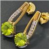 Image 2 : GOLD PLATED SILVER PERIDOT CZ(1.45CT) GOLD RHODIUM