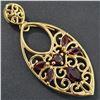 GOLD PLATED SILVER GARNET (0.9CT) GOLD RHODIUM