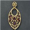 Image 2 : GOLD PLATED SILVER GARNET (0.9CT) GOLD RHODIUM