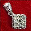 Image 2 : SILVER GREEN SAPPHIRE(0.75CT) RHODIUM PLATED