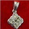 Image 3 : SILVER GREEN SAPPHIRE(0.75CT) RHODIUM PLATED