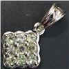 Image 4 : SILVER GREEN SAPPHIRE(0.75CT) RHODIUM PLATED