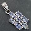 SILVER TANZANITE (1.35CT) RHODIUM PLATED PENDANT