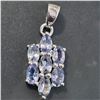 Image 2 : SILVER TANZANITE (1.35CT) RHODIUM PLATED PENDANT