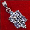 Image 4 : SILVER TANZANITE (1.35CT) RHODIUM PLATED PENDANT