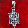 Image 5 : SILVER TANZANITE (1.35CT) RHODIUM PLATED PENDANT