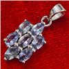 Image 6 : SILVER TANZANITE (1.35CT) RHODIUM PLATED PENDANT